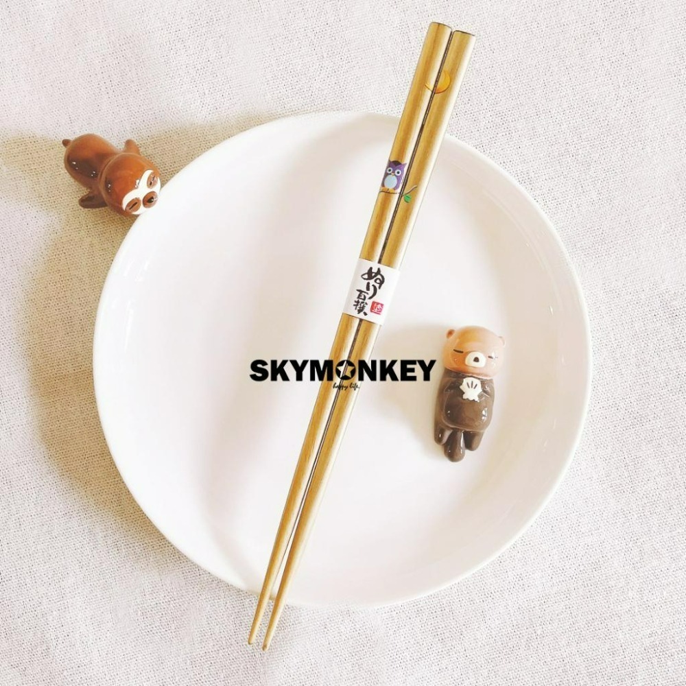 樂生活☆日本製 木筷子 圓點/柴犬/貓頭鷹 可愛動物 兒童筷子 日本筷子 日式筷子 小朋友筷子 筷子-細節圖5