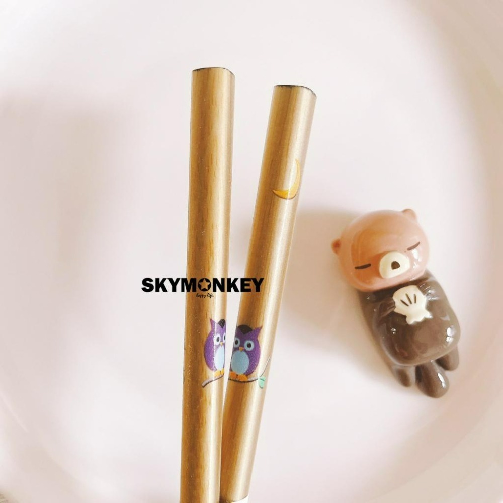 樂生活☆日本製 木筷子 圓點/柴犬/貓頭鷹 可愛動物 兒童筷子 日本筷子 日式筷子 小朋友筷子 筷子-細節圖6