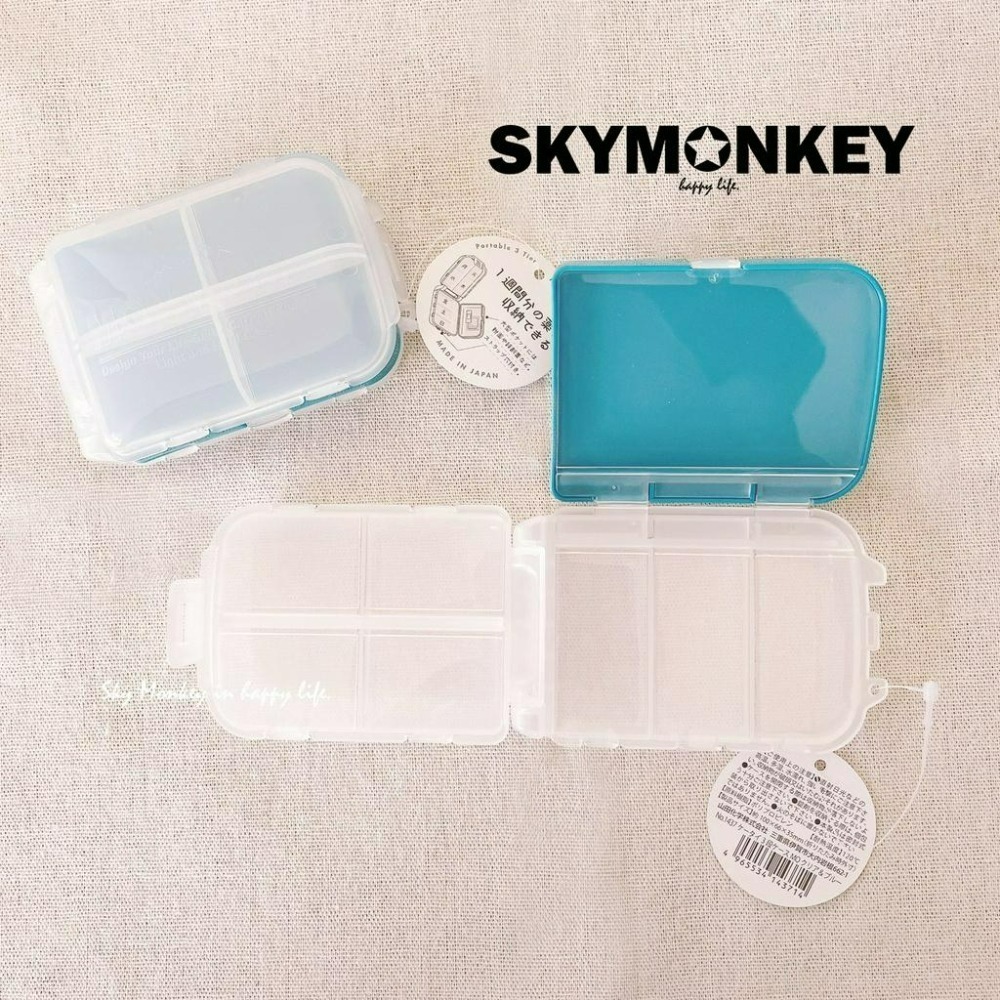 Sky Monkey☆日本製 三層藥盒 旅行分裝盒 YAMADA 山田化學 日本藥盒 隨身藥盒 一週藥盒 分裝藥盒-細節圖3