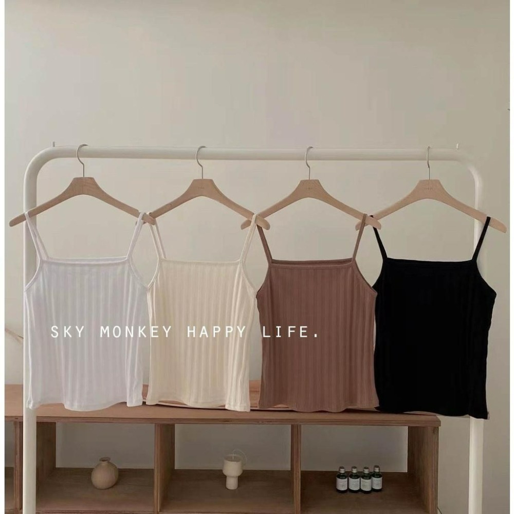 Sky Monkey 韓國 薄針織細肩帶背心外套 TIZZI 正韓女裝 針織細肩帶小可愛 薄針織小外套 針織小背心-細節圖6