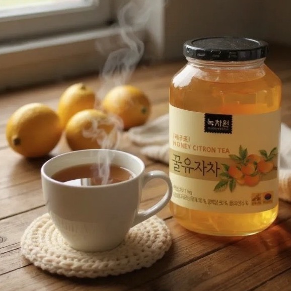 健康本味 韓國香醇養生蜂蜜柚子茶1KG 韓國 綠茶園 蜂蜜 柚子茶 水果茶 果醬【超取最多配送3罐.宅配最多12罐】-細節圖3