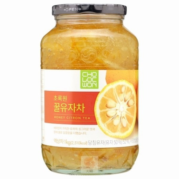健康本味 韓國香醇養生蜂蜜柚子茶1KG 韓國 綠茶園 蜂蜜 柚子茶 水果茶 果醬【超取最多配送3罐.宅配最多12罐】-規格圖7