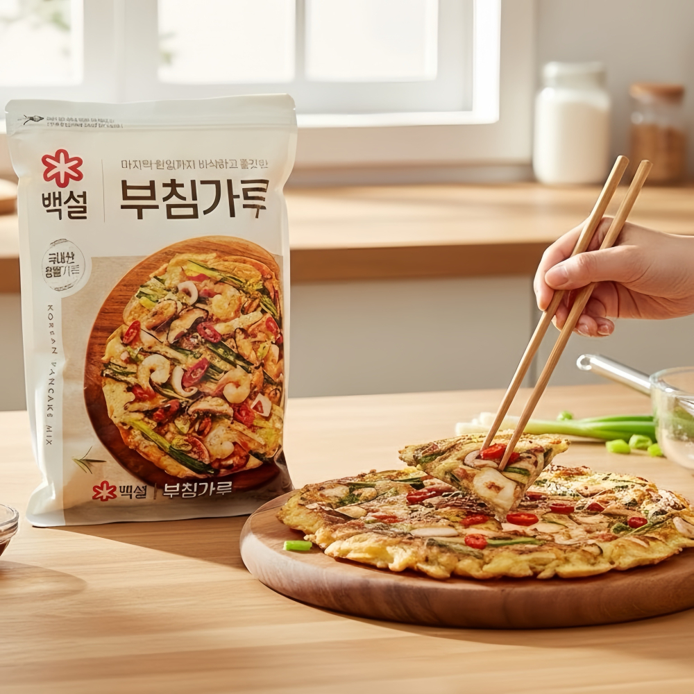 健康本味 CJ韓式煎餅粉1Kg 韓式料理 炸粉 煎餅粉炸蝦粉-細節圖7