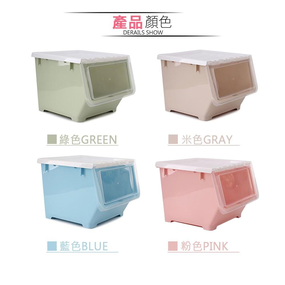 【VENCEDOR】 收納箱 置物箱 玩具收納 耐重 掀蓋斜口收納箱可疊加掀蓋收納箱 翻蓋收納箱 現貨 滿499免運-細節圖3