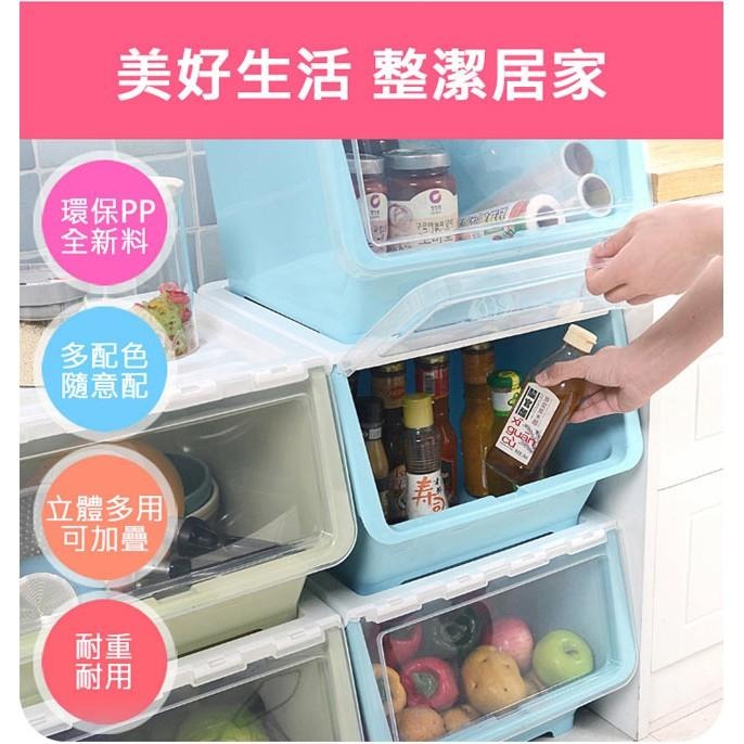【VENCEDOR】 收納箱 置物箱 玩具收納 耐重 掀蓋斜口收納箱可疊加掀蓋收納箱 翻蓋收納箱 現貨 滿499免運-細節圖4