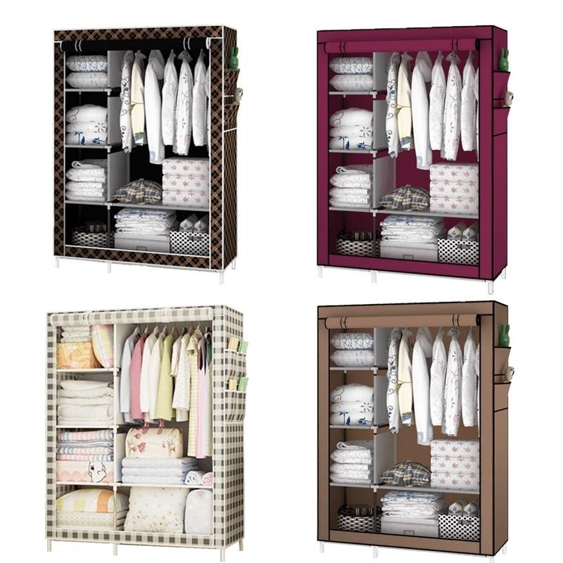 【VENCEDOR】 衣櫥 105公分DIY衣櫃 / 大容量 寬105cm布衣櫥 置物架 收納櫃衣架 現貨 滿499免運-細節圖2