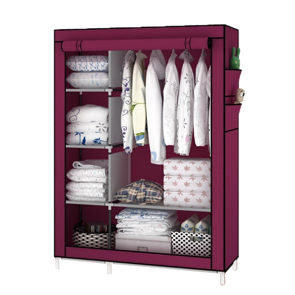 【VENCEDOR】 衣櫥 105公分DIY衣櫃 / 大容量 寬105cm布衣櫥 置物架 收納櫃衣架 現貨 滿499免運-規格圖9