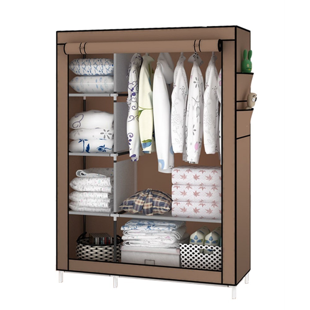【VENCEDOR】 衣櫥 105公分DIY衣櫃 / 大容量 寬105cm布衣櫥 置物架 收納櫃衣架 現貨 滿499免運-規格圖9