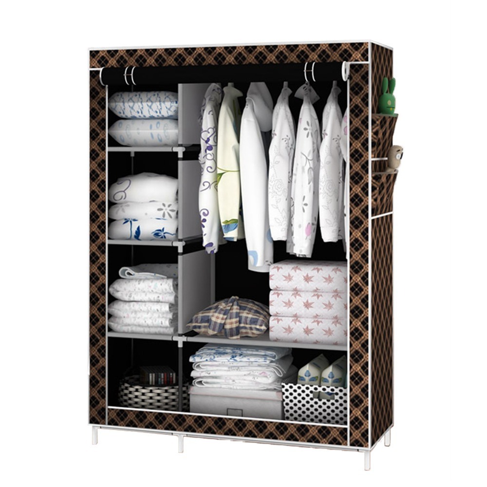 【VENCEDOR】 衣櫥 105公分DIY衣櫃 / 大容量 寬105cm布衣櫥 置物架 收納櫃衣架 現貨 滿499免運-規格圖9