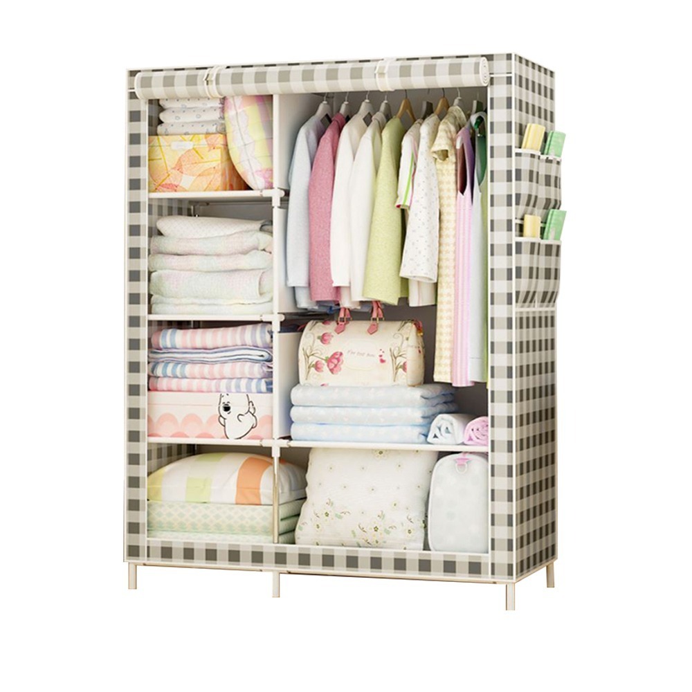 【VENCEDOR】 衣櫥 105公分DIY衣櫃 / 大容量 寬105cm布衣櫥 置物架 收納櫃衣架 現貨 滿499免運-規格圖9