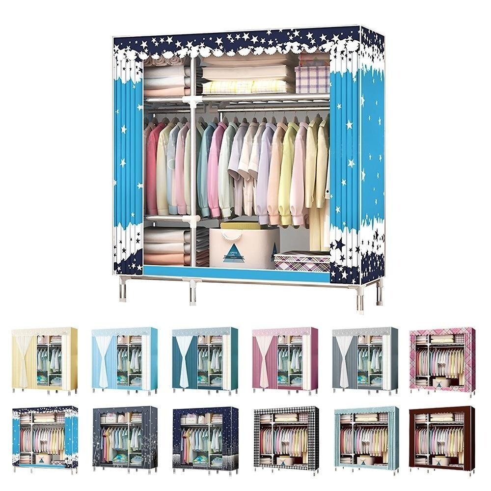 【VENCEDOR】 衣櫥 衣櫃 超強承重 加粗2.5公分管 125公分寬 DIY衣櫥 布衣櫃 現貨 滿499免運-細節圖2