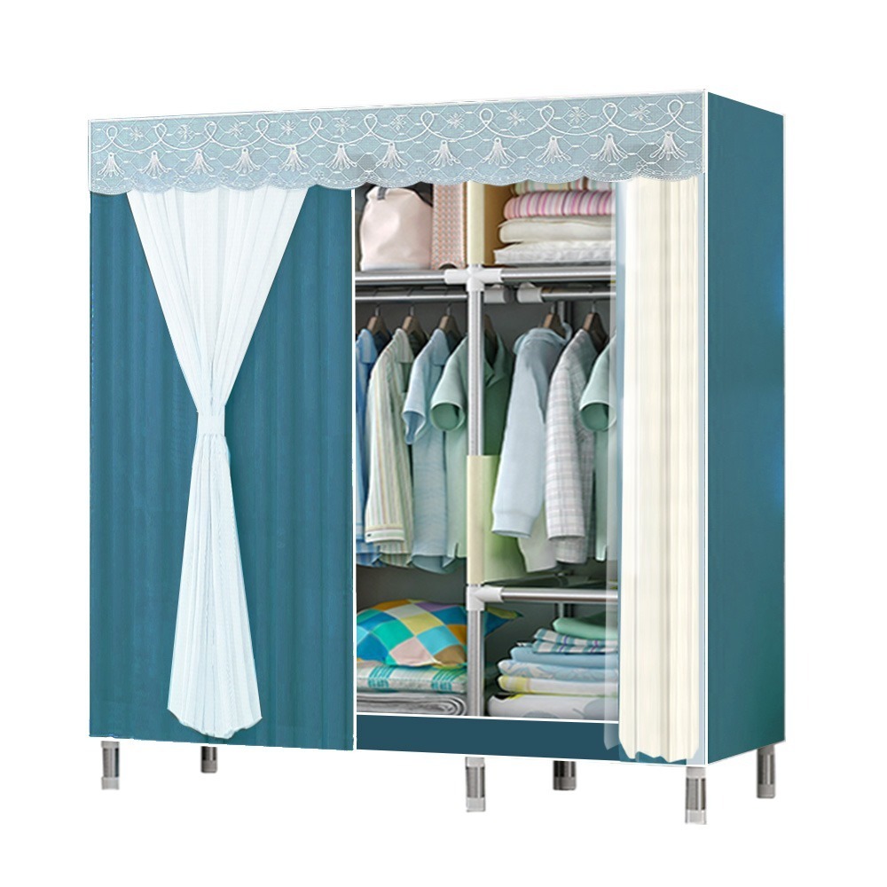 【VENCEDOR】 衣櫥 衣櫃 超強承重 加粗2.5公分管 125公分寬 DIY衣櫥 布衣櫃 現貨 滿499免運-規格圖9