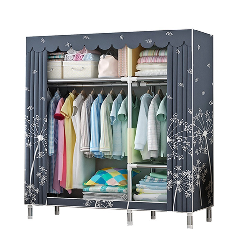 【VENCEDOR】 衣櫥 衣櫃 超強承重 加粗2.5公分管 125公分寬 DIY衣櫥 布衣櫃 現貨 滿499免運-規格圖9