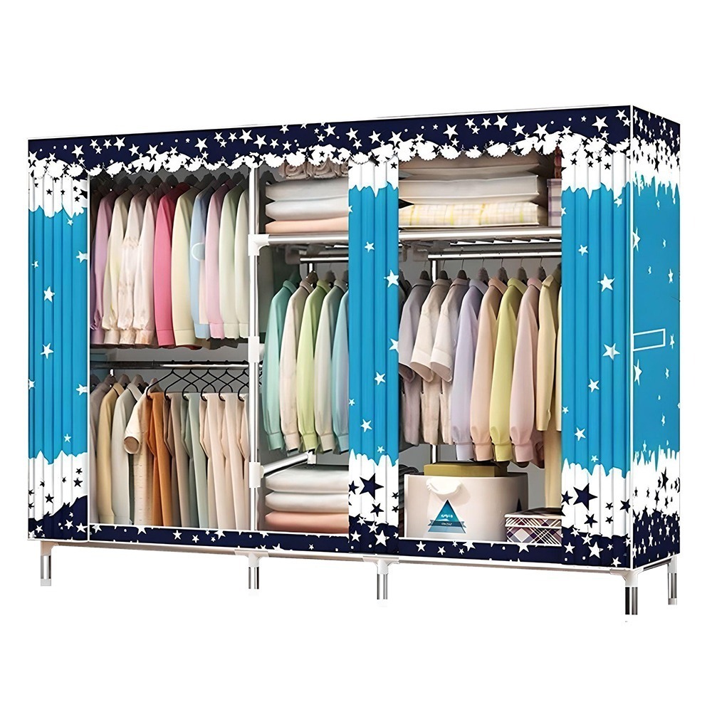 【VENCEDOR】 衣櫥 衣櫃 耐重衣櫥 加粗2.5公分管 2.1米寬高承重組裝衣櫥 DIY衣櫃 現貨 滿499免運-規格圖9