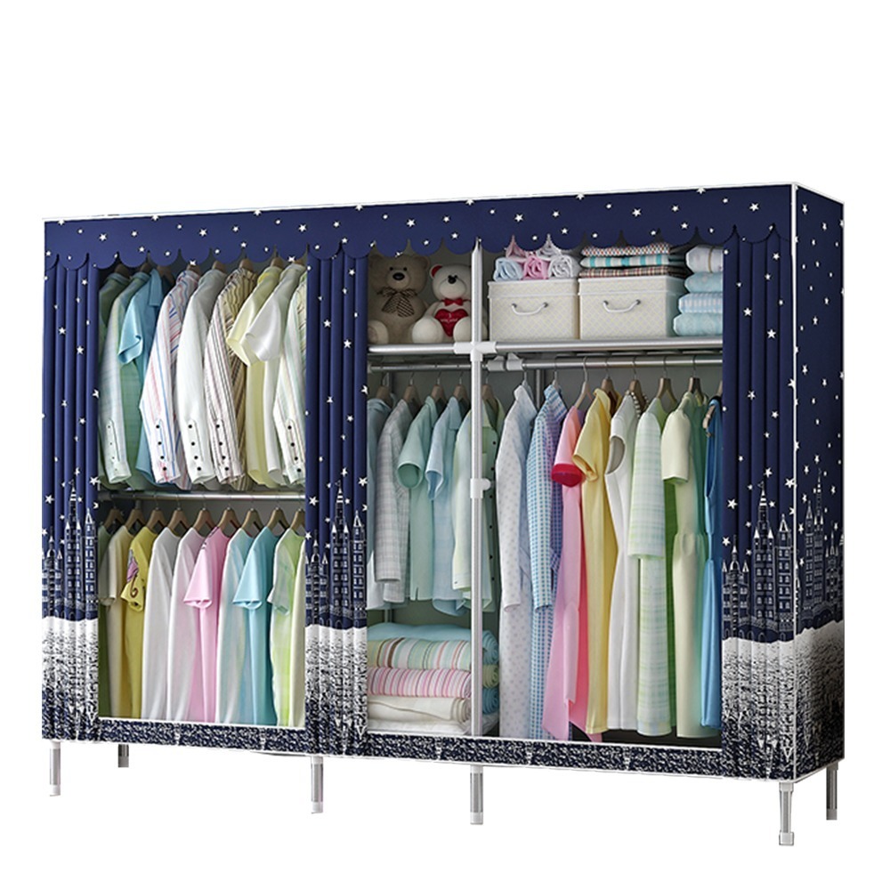 【VENCEDOR】 衣櫥 衣櫃 耐重衣櫥 加粗2.5公分管 2.1米寬高承重組裝衣櫥 DIY衣櫃 現貨 滿499免運-規格圖9