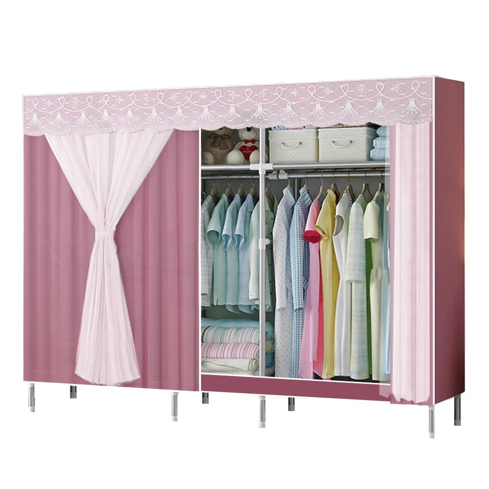 【VENCEDOR】 衣櫥 衣櫃 耐重衣櫥 加粗2.5公分管 2.1米寬高承重組裝衣櫥 DIY衣櫃 現貨 滿499免運-規格圖9