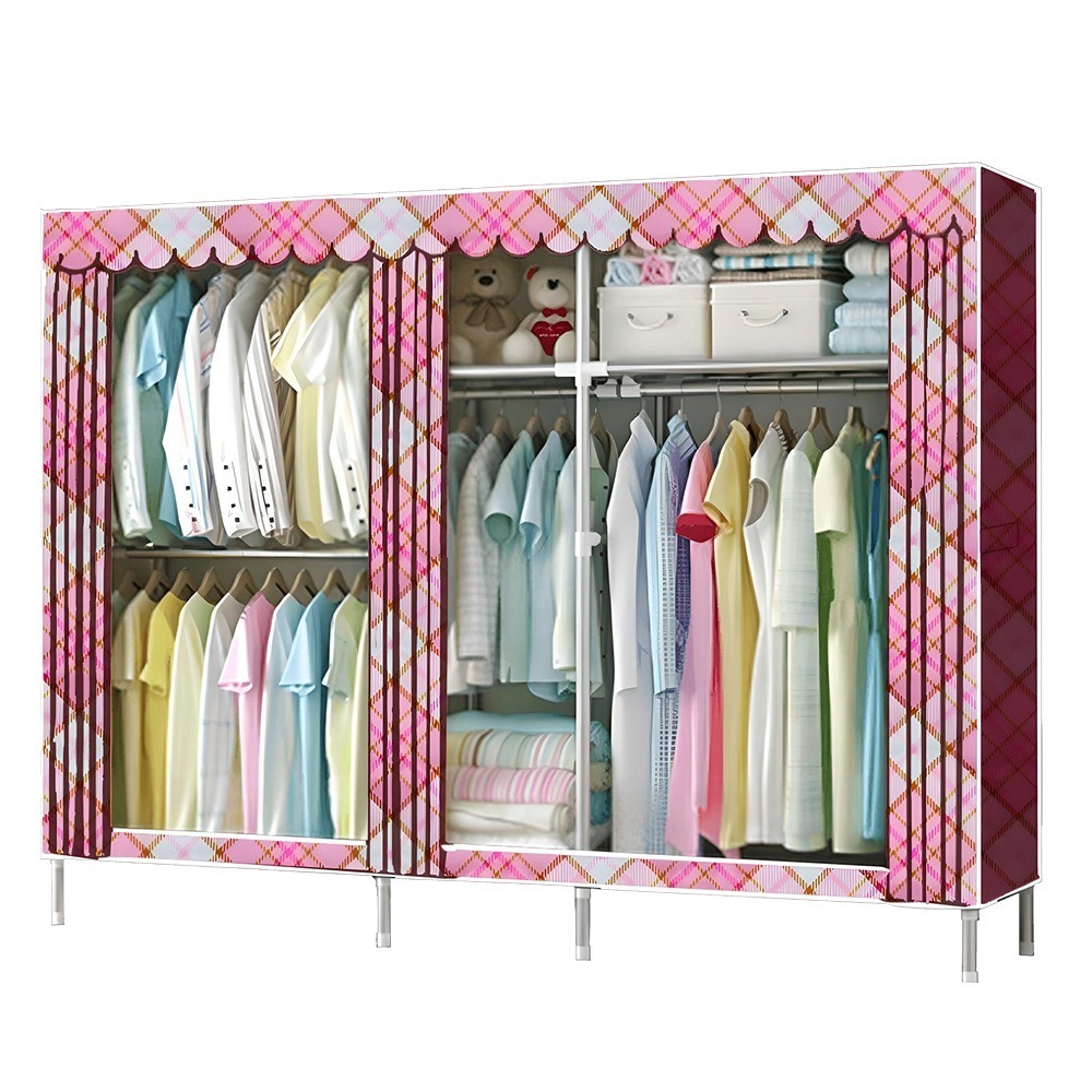 【VENCEDOR】 衣櫥 衣櫃 耐重衣櫥 加粗2.5公分管 2.1米寬高承重組裝衣櫥 DIY衣櫃 現貨 滿499免運-規格圖9