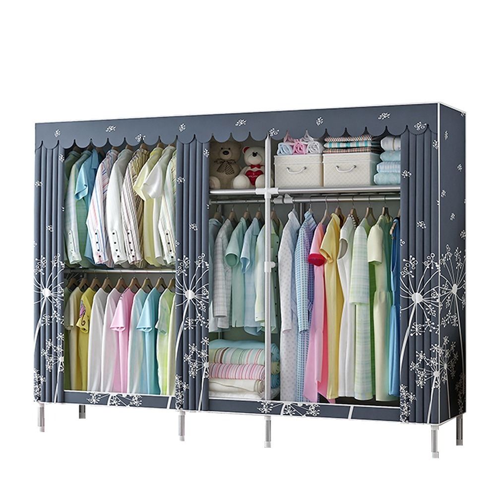 【VENCEDOR】 衣櫥 衣櫃 耐重衣櫥 加粗2.5公分管 2.1米寬高承重組裝衣櫥 DIY衣櫃 現貨 滿499免運-規格圖9