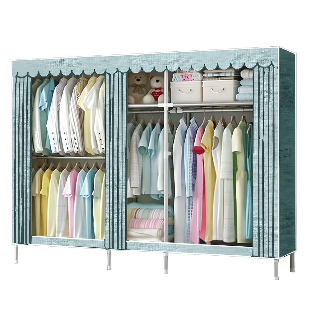 【VENCEDOR】 衣櫥 衣櫃 耐重衣櫥 加粗2.5公分管 2.1米寬高承重組裝衣櫥 DIY衣櫃 現貨 滿499免運-規格圖9