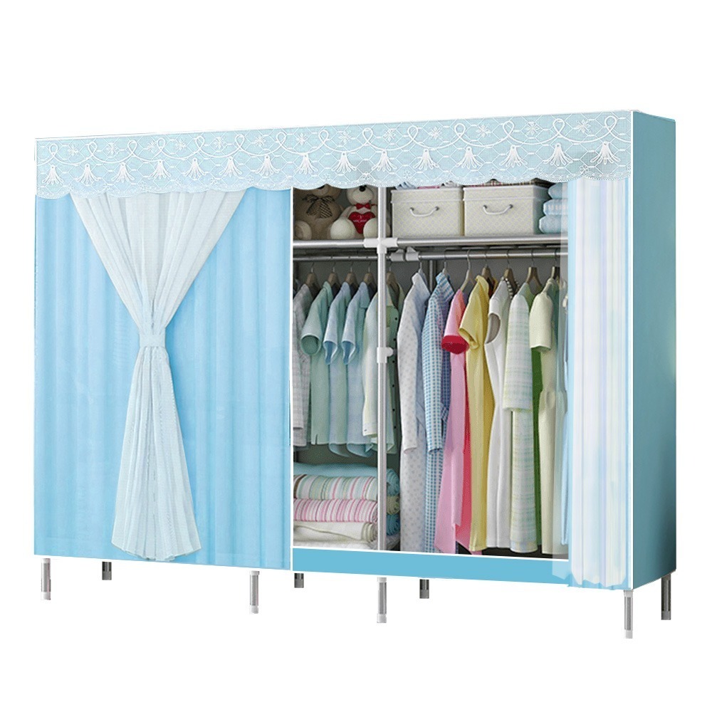 【VENCEDOR】 衣櫥 衣櫃 耐重衣櫥 加粗2.5公分管 2.1米寬高承重組裝衣櫥 DIY衣櫃 現貨 滿499免運-規格圖9