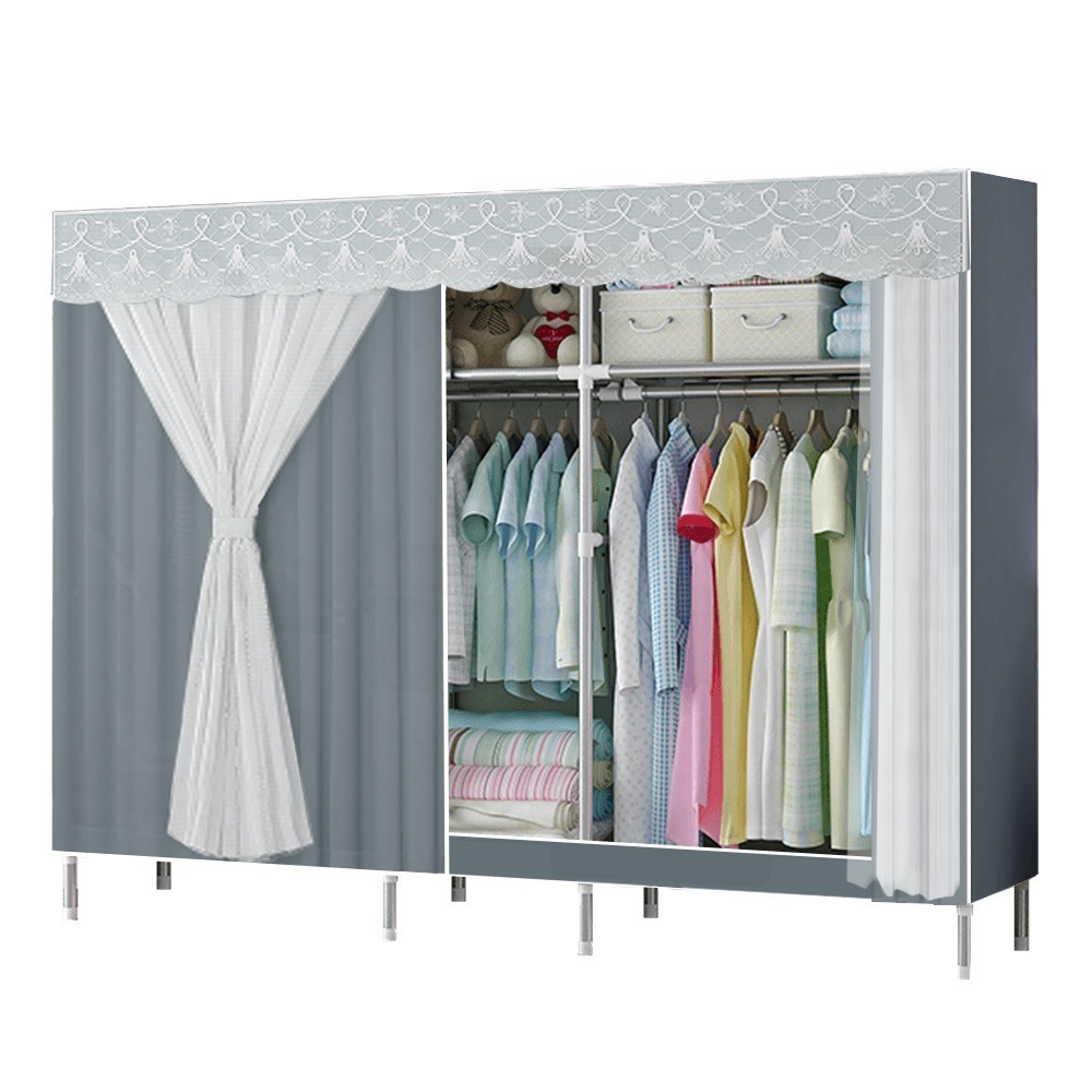 【VENCEDOR】 衣櫥 衣櫃 耐重衣櫥 加粗2.5公分管 2.1米寬高承重組裝衣櫥 DIY衣櫃 現貨 滿499免運-規格圖9