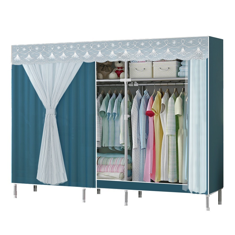 【VENCEDOR】 衣櫥 衣櫃 耐重衣櫥 加粗2.5公分管 2.1米寬高承重組裝衣櫥 DIY衣櫃 現貨 滿499免運-規格圖9