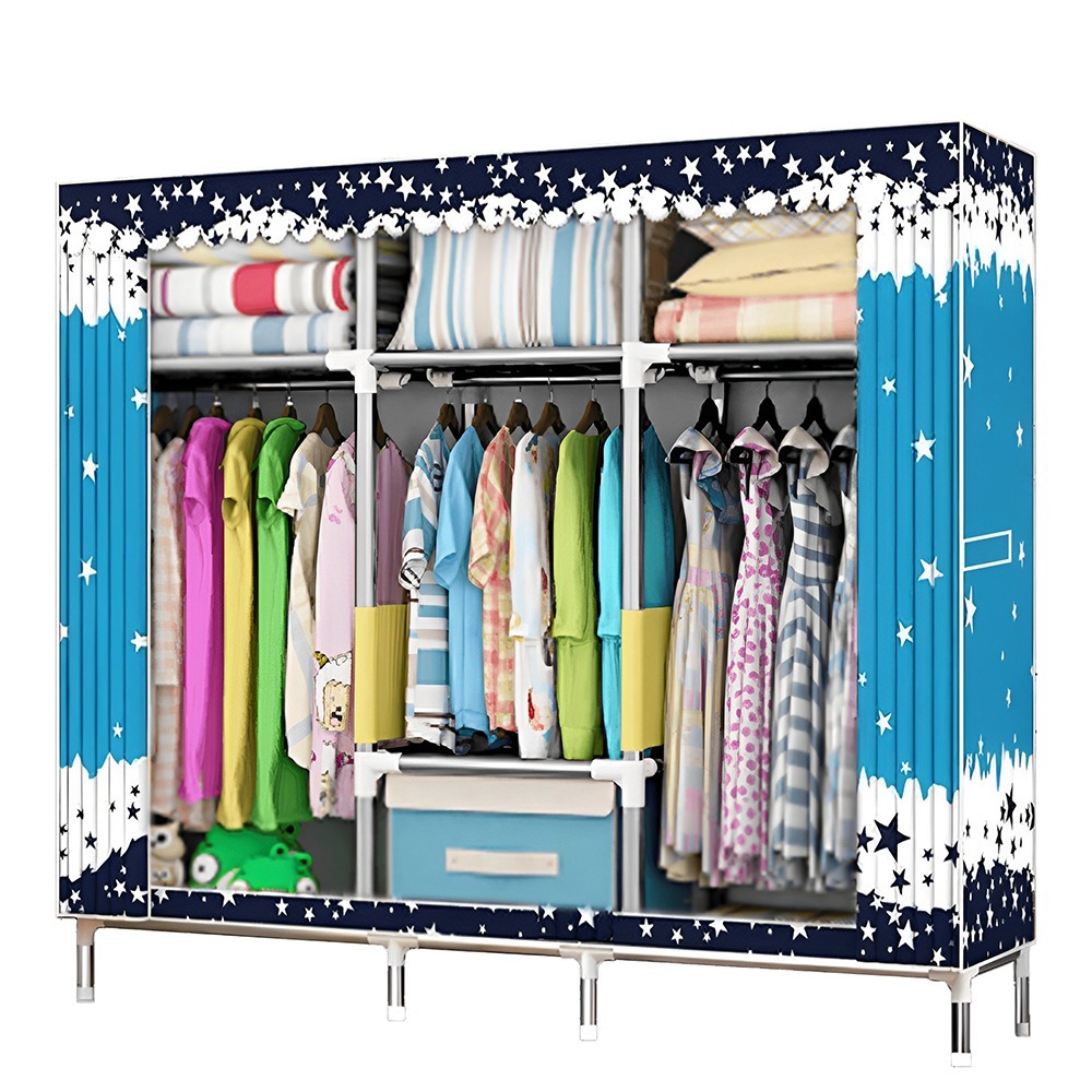 【VENCEDOR】 衣櫥 衣櫃 超強承重 170公分寬 粗2.5公分管 耐重衣櫥 布衣櫥 家具 現貨 滿499免運-規格圖9