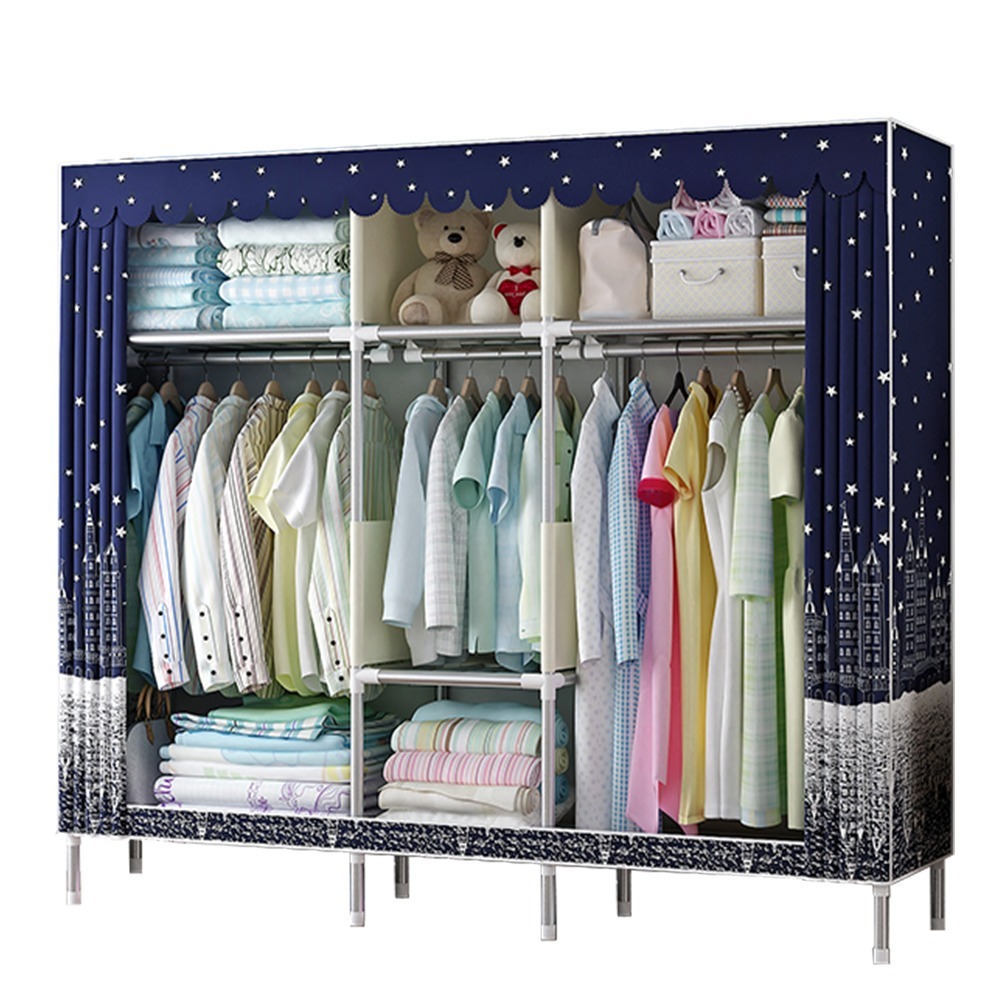 【VENCEDOR】 衣櫥 衣櫃 超強承重 170公分寬 粗2.5公分管 耐重衣櫥 布衣櫥 家具 現貨 滿499免運-規格圖9