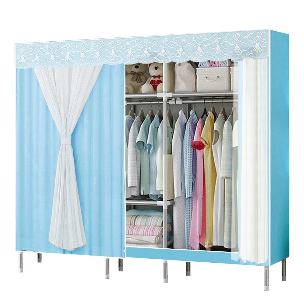 【VENCEDOR】 衣櫥 衣櫃 超強承重 170公分寬 粗2.5公分管 耐重衣櫥 布衣櫥 家具 現貨 滿499免運-規格圖9