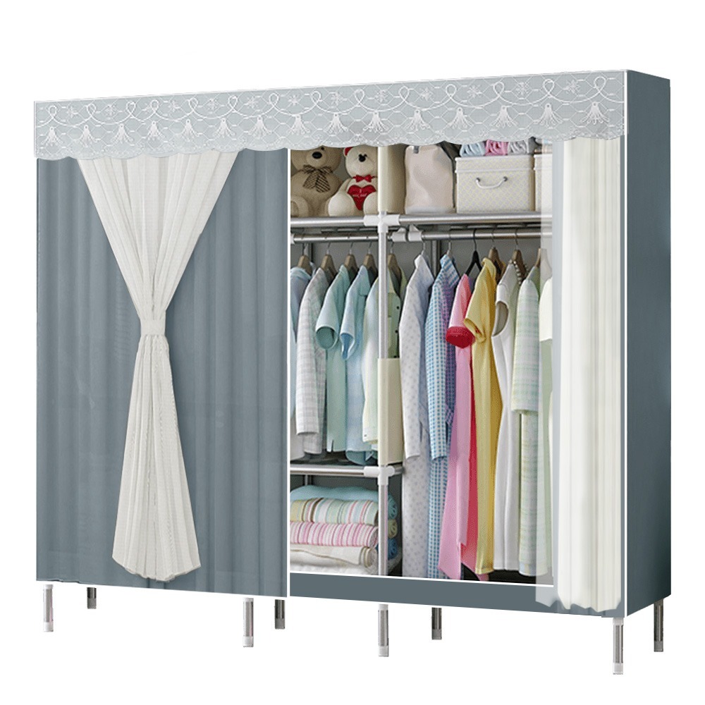 【VENCEDOR】 衣櫥 衣櫃 超強承重 170公分寬 粗2.5公分管 耐重衣櫥 布衣櫥 家具 現貨 滿499免運-規格圖9