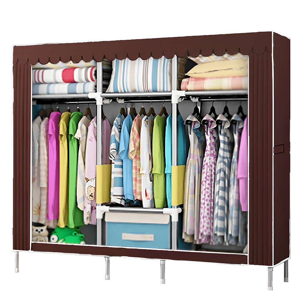 【VENCEDOR】 衣櫥 衣櫃 超強承重 170公分寬 粗2.5公分管 耐重衣櫥 布衣櫥 家具 現貨 滿499免運-規格圖9