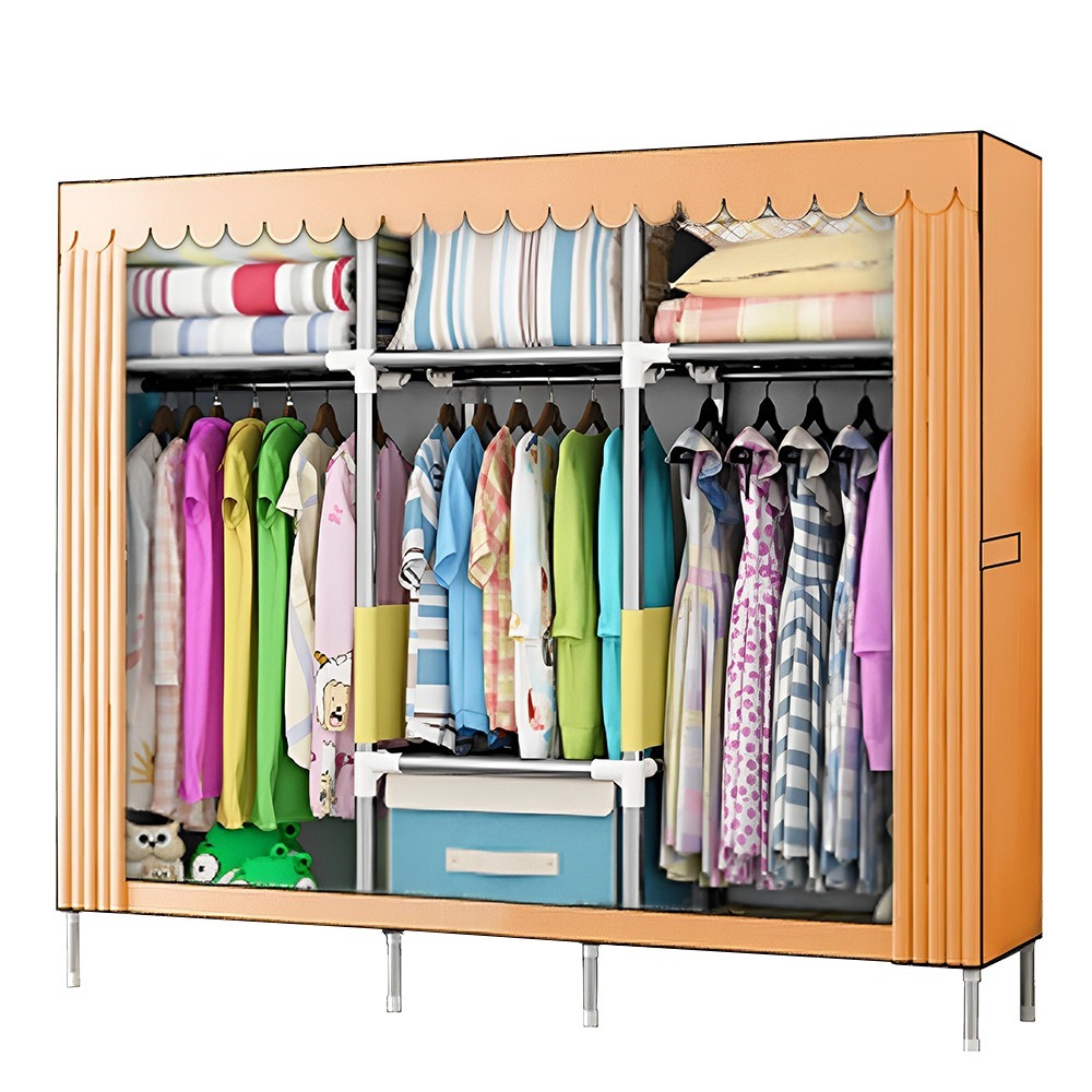 【VENCEDOR】 衣櫥 衣櫃 超強承重 170公分寬 粗2.5公分管 耐重衣櫥 布衣櫥 家具 現貨 滿499免運-規格圖9