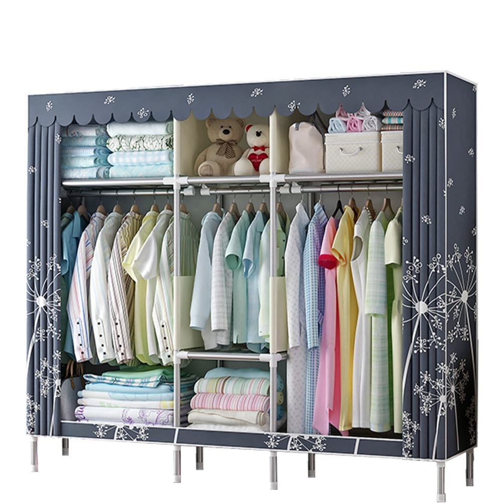 【VENCEDOR】 衣櫥 衣櫃 超強承重 170公分寬 粗2.5公分管 耐重衣櫥 布衣櫥 家具 現貨 滿499免運-規格圖9