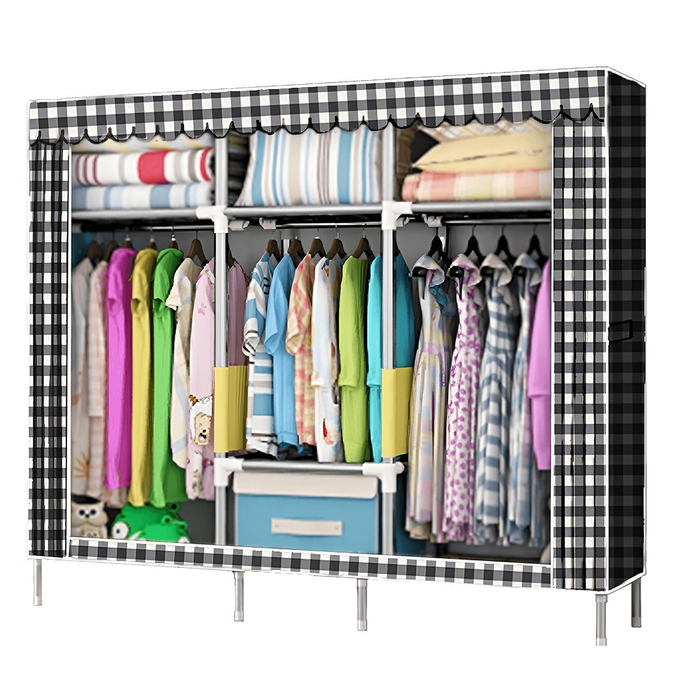 【VENCEDOR】 衣櫥 衣櫃 超強承重 170公分寬 粗2.5公分管 耐重衣櫥 布衣櫥 家具 現貨 滿499免運-規格圖9