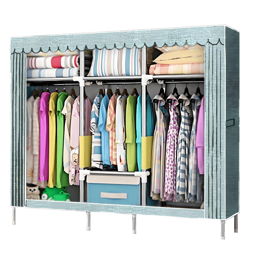 【VENCEDOR】 衣櫥 衣櫃 超強承重 170公分寬 粗2.5公分管 耐重衣櫥 布衣櫥 家具 現貨 滿499免運-規格圖9