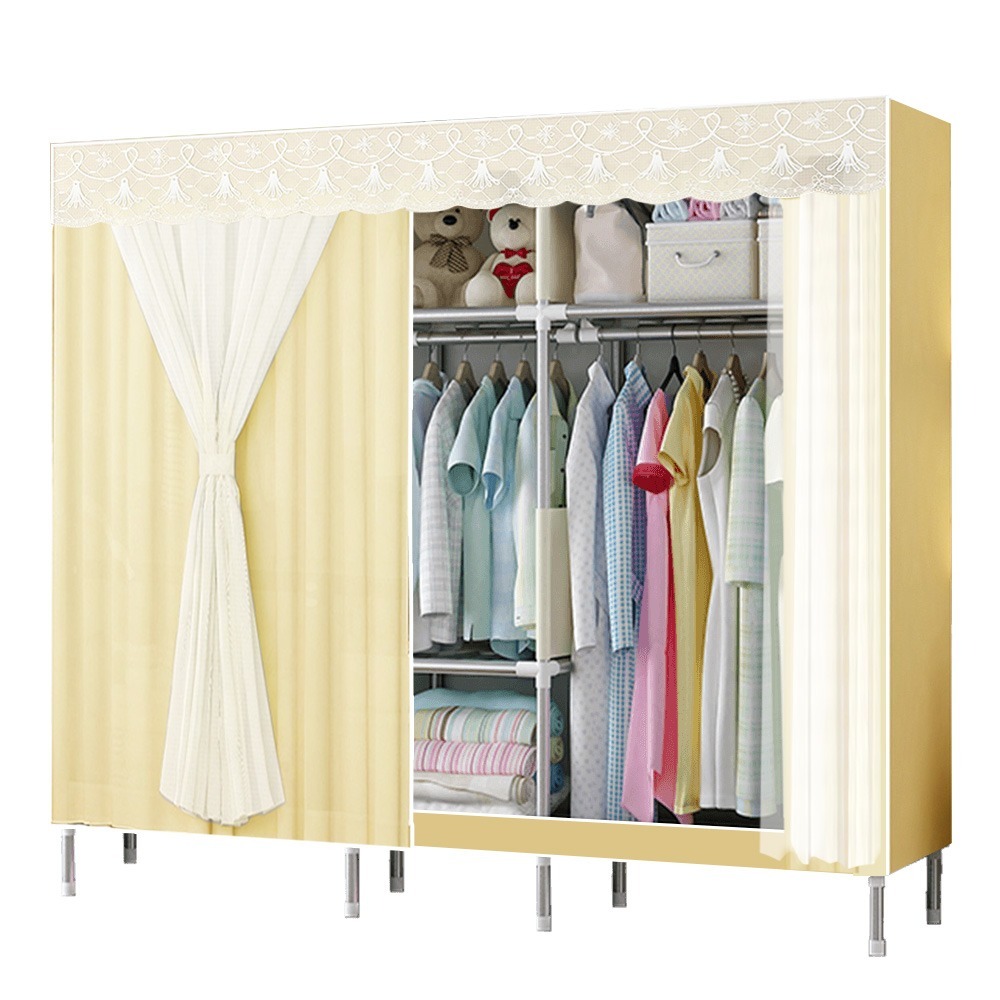 【VENCEDOR】 衣櫥 衣櫃 超強承重 170公分寬 粗2.5公分管 耐重衣櫥 布衣櫥 家具 現貨 滿499免運-規格圖9