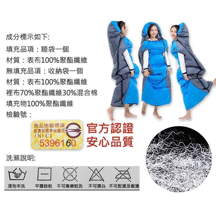 【VENCEDOR】 露營登山 旅行睡袋 可伸手加厚睡袋 超輕睡袋 信封式帶帽成人睡袋 睡袋 現貨 滿499免運-細節圖4