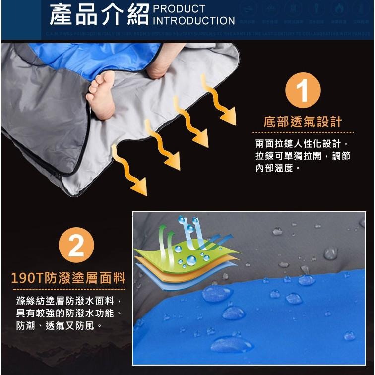 【VENCEDOR】 露營登山 旅行睡袋 可伸手加厚睡袋 超輕睡袋 信封式帶帽成人睡袋 睡袋 現貨 滿499免運-細節圖6
