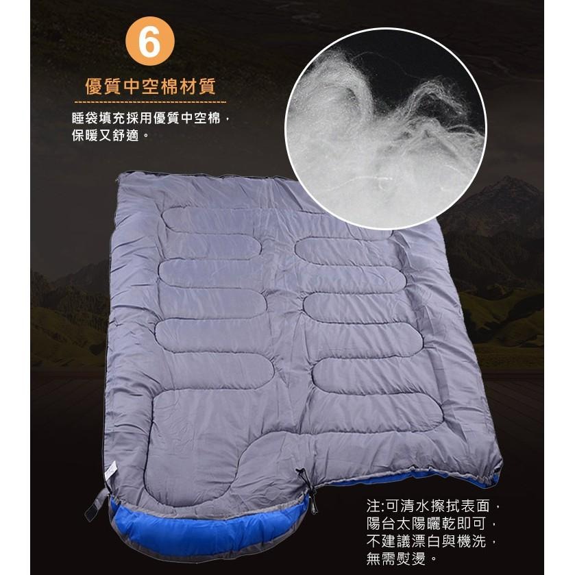 【VENCEDOR】 露營登山 旅行睡袋 可伸手加厚睡袋 超輕睡袋 信封式帶帽成人睡袋 睡袋 現貨 滿499免運-細節圖8