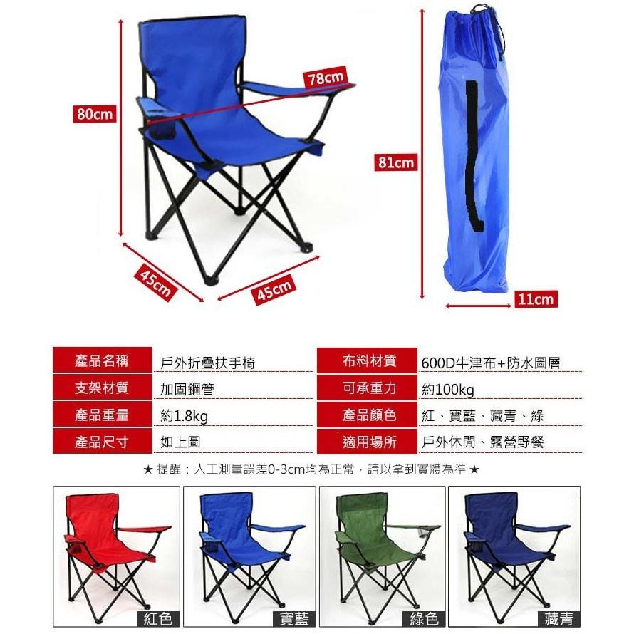 【VENCEDOR】 折疊椅 露營 烤肉 戶外 露營折疊扶手收納椅 釣魚椅 露營椅 戶外椅 野餐 現貨 滿499免運-細節圖3