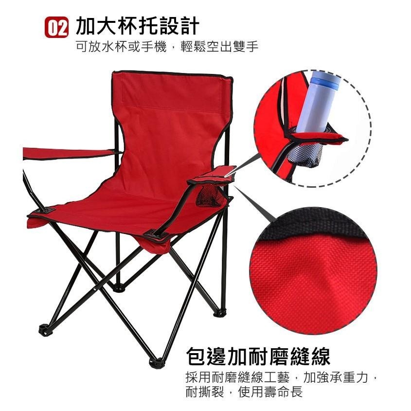 【VENCEDOR】 折疊椅 露營 烤肉 戶外 露營折疊扶手收納椅 釣魚椅 露營椅 戶外椅 野餐 現貨 滿499免運-細節圖6