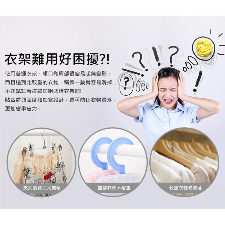 【VENCEDOR】 加粗不鏽鋼衣架 10入組 加粗防滑衣架 不銹鋼衣架 成人衣架 曬衣架 現貨 滿499免運-細節圖6