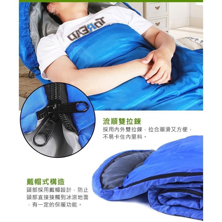 【VENCEDOR】 露營 登山 旅行睡袋 單人睡袋 超輕睡袋 信封式帶帽成人戶外露營睡袋 現貨 滿499免運-細節圖8