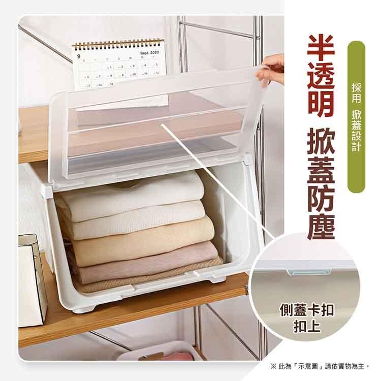 【VENCEDOR】 掀蓋斜口收納箱 可疊加掀蓋收納箱 玩具收納 42L加大容量斜口收納箱 置物箱 現貨 滿499免運-細節圖4