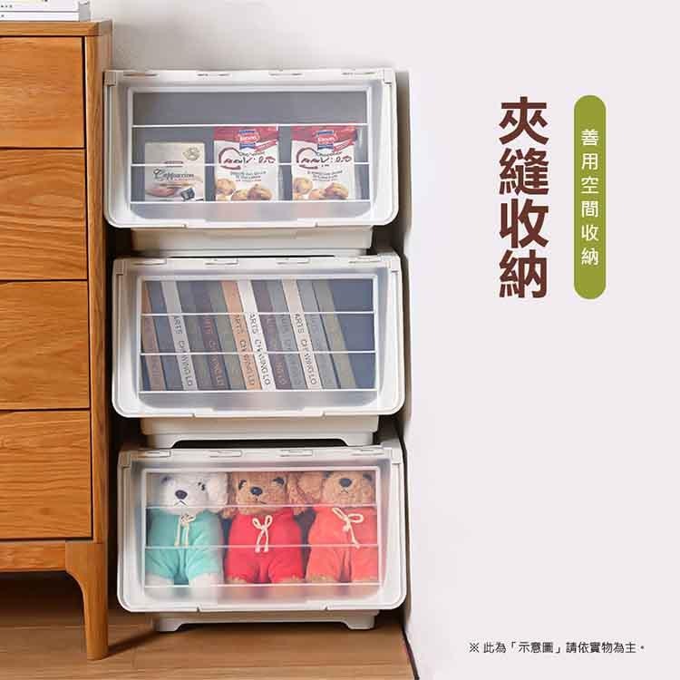 【VENCEDOR】 掀蓋斜口收納箱 可疊加掀蓋收納箱 玩具收納 42L加大容量斜口收納箱 置物箱 現貨 滿499免運-細節圖9