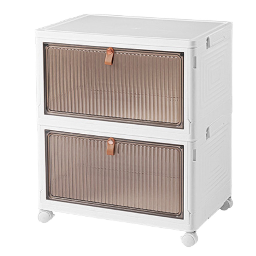 【VENCEDOR】 單雙層可堆疊折疊收納箱 / 透明抽屜 大容量衣物收納 防塵收納櫃 收納盒 現貨 滿499免運-規格圖9