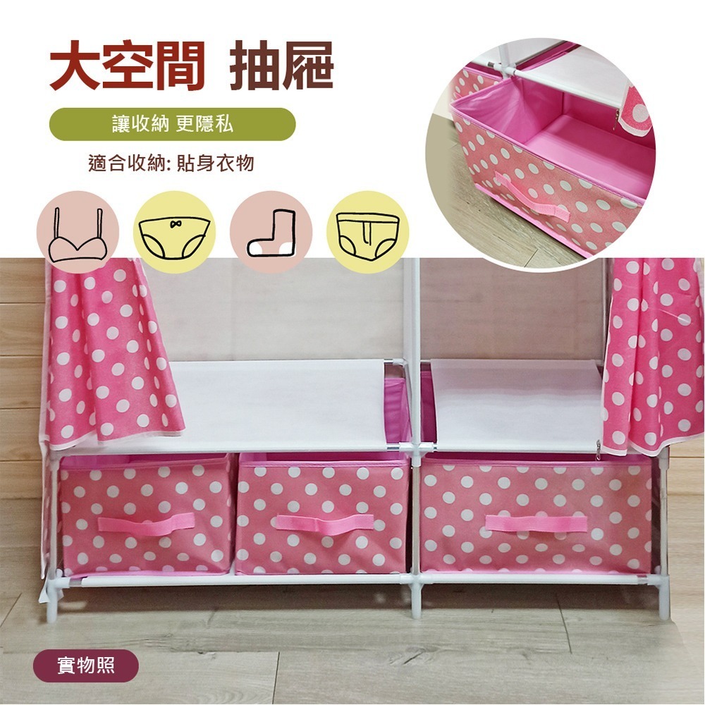 【VENCEDOR】 寬105公分 簡約抽屜布衣櫥 簡易衣櫃衣櫥 抽屜式收納 衣服收納 現貨 滿499免運-細節圖5