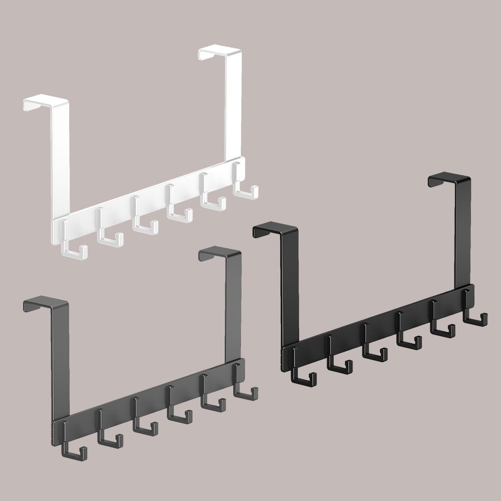 【VENCEDOR】 6鉤掛勾 門後掛勾 掛衣鉤 衣帽架 熱賣款 門後收納 浴室掛勾 免釘款 現貨 滿499免運-細節圖2