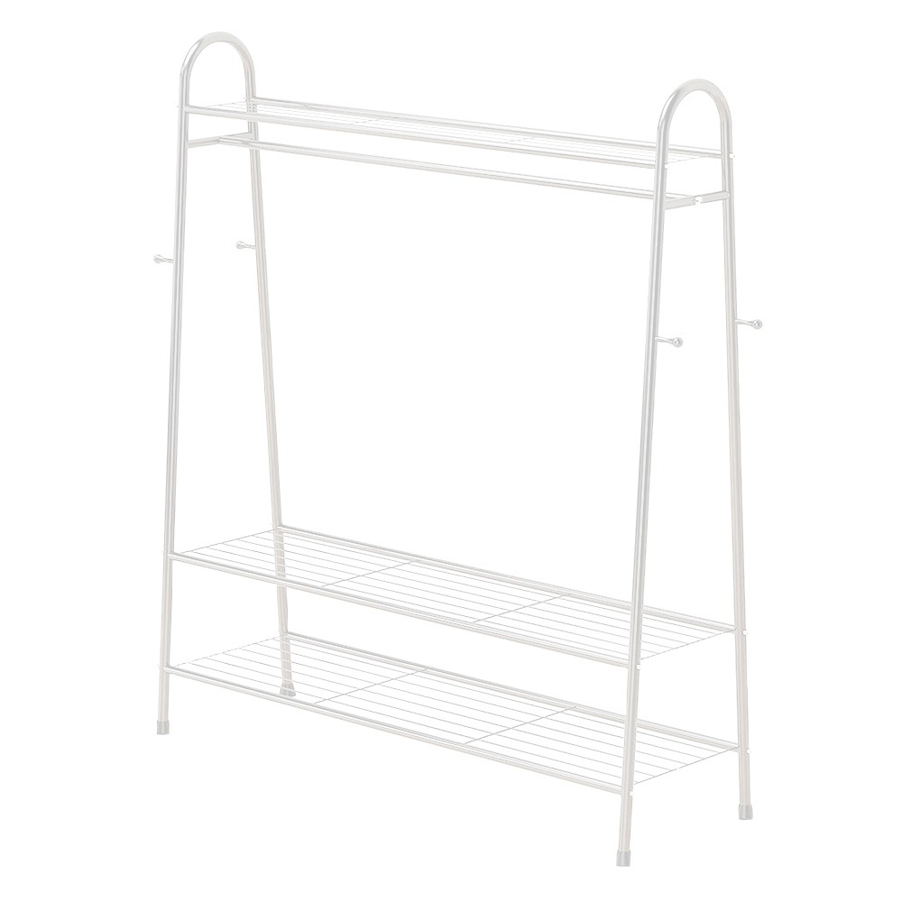 鐵管三角掛衣架 (白架)