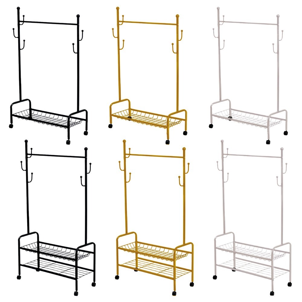 【VENCEDOR】 80cm 仙人掌造型網籃鏤空衣帽架附輪 80公分掛衣桿籃網 置物架 現貨 滿499免運-細節圖2
